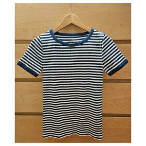 NWT J.Crew Perfect Fit Blue Stripe Cotton T-Shirt Slim Fit
